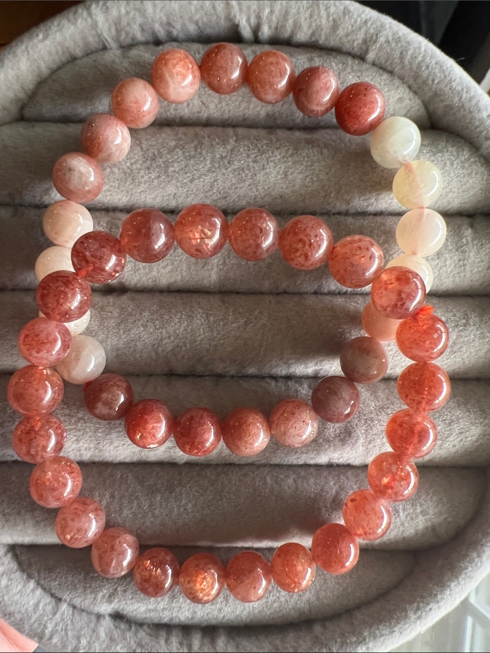 Sunstone Beaded Stretch Bracelet - Set